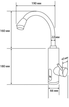 Проточный электрический водонагреватель-кран Atlanta ATH-7427 купить в Минске с доставкой