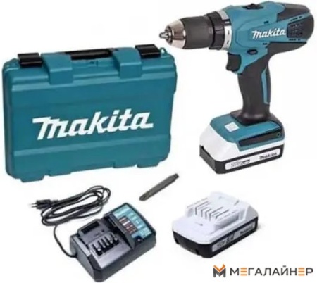 Дрель-шуруповерт Makita DF488DWE (с 2-мя АКБ, кейс) купить в Минске с доставкой