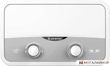 Проточный электрический водонагреватель кран+душ Ariston Aures SF 5.5 COM купить в Минске с доставкой