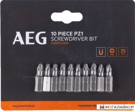 Набор бит AEG Powertools 4932479523 (10 шт) купить в Минске с доставкой