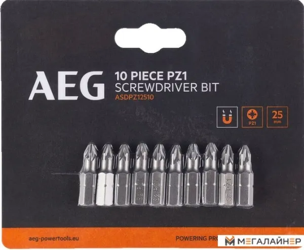Набор бит AEG Powertools 4932479523 (10 шт) купить в Минске с доставкой