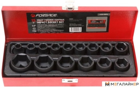 Набор торцевых головок FORSAGE F-6108MPB (10 предметов) купить в Минске с доставкой