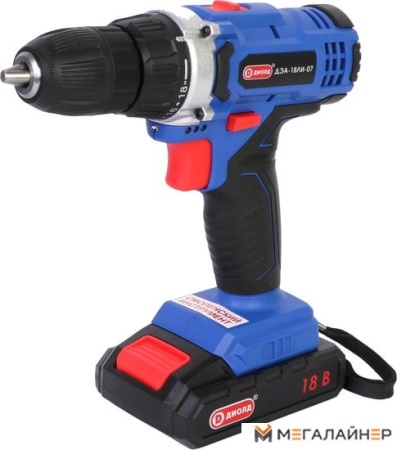 Дрель-шуруповерт ДИОЛД ДЭА-18ЛИ-07 10022148 (с 2-мя АКБ, кейс) купить в Минске с доставкой