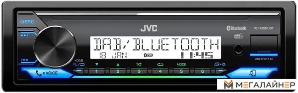 USB-магнитола JVC KD-X38MDBT