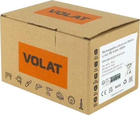 Аккумулятор VOLAT VT-BOS-GBA180-18.0V6.0AH (18В/6 Ah) купить в Минске с доставкой