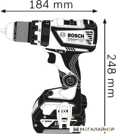 Дрель-шуруповерт Bosch GSB 18V-60 C Professional 06019G2100 (с 2-мя АКБ, кейс) купить в Минске с доставкой