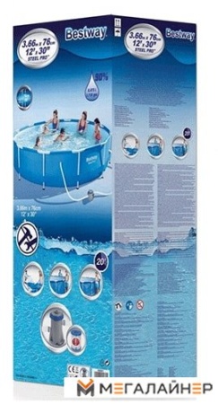 Каркасный бассейн Bestway Steel Pro 56681 (366x76)