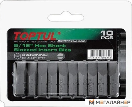 Набор бит Toptul FSAA105EG (10 предметов) купить в Минске с доставкой