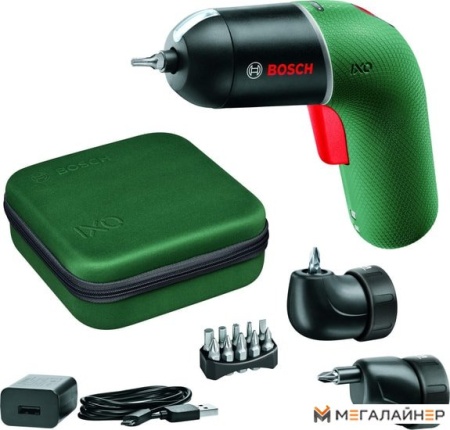 Электроотвертка Bosch IXO VI 06039C7122 (с АКБ, сумка, набор оснастки) купить в Минске с доставкой