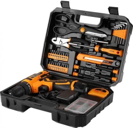 Дрель-шуруповерт Deko Banger SET 93 063-4168 (с 2-мя АКБ, кейс, набор оснастки) купить в Минске с доставкой