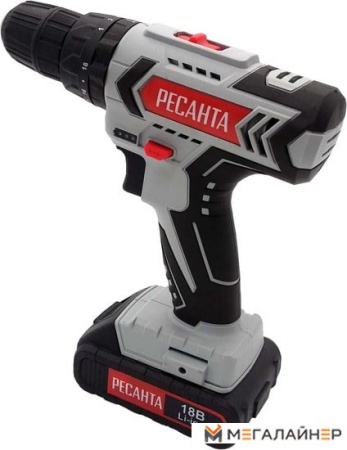 Дрель-шуруповерт Ресанта ДА-18Л-2ЛК-У (с 2-мя АКБ, кейс) купить в Минске с доставкой