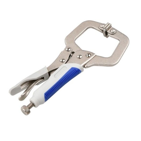 Ручной зажим Аврора с С-образными губками и фиксатором 175мм