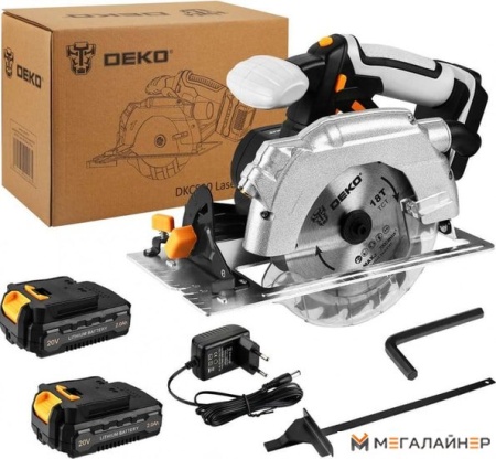 Дисковая (циркулярная) пила Deko DKCS20 Laser 063-4210 (с 2-мя АКБ) купить в Минске с доставкой