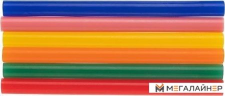 Клеевые стержни Rexant 09-1020 (12 шт, разноцветный) купить в Минске с доставкой