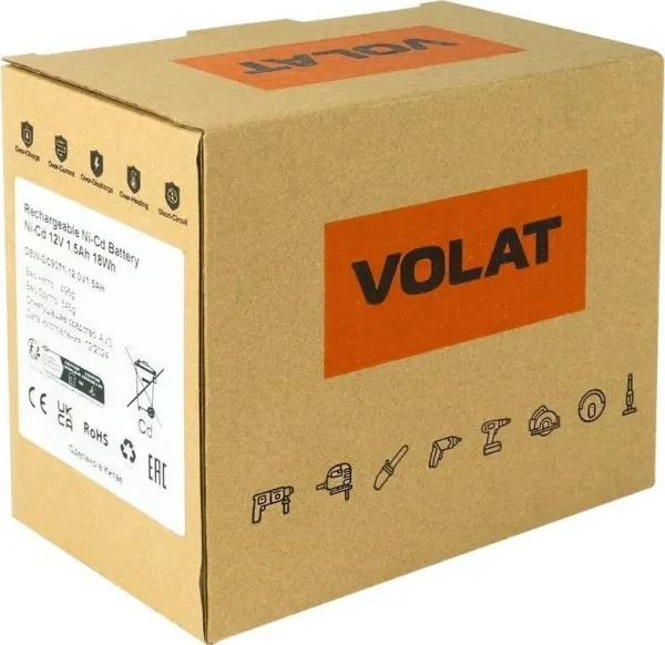 Аккумулятор VOLAT VT-DEW-DC9071-12.0V1.5AH (12В/1.5 Ah) купить в Минске с доставкой