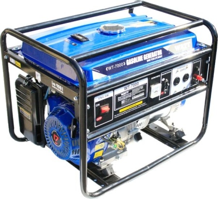 Купить Бензиновый генератор WATT WT-7000 (синий) в Минске с доставкой по РБ
