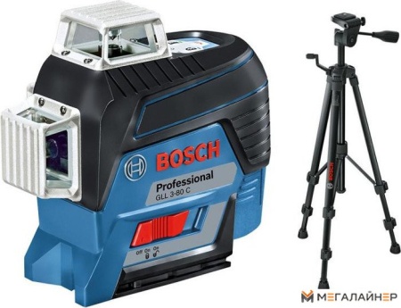Купить Лазерный нивелир Bosch GLL 3-80 C Professional (со штативом BT 150) в Минске с доставкой