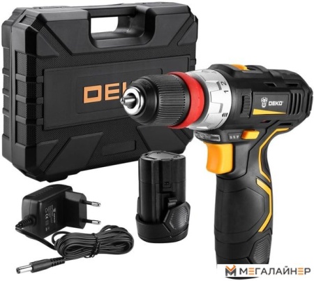 Дрель-шуруповерт Deko GCD12DU3 063-4115 (с 2-мя АКБ, кейс, набор оснастки) купить в Минске с доставкой