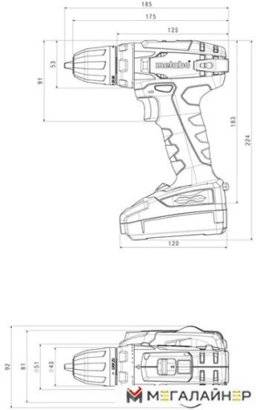 Дрель-шуруповерт Metabo BS 14.4 602206550 (с 2-мя АКБ, кейс) купить в Минске с доставкой