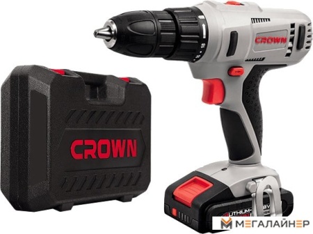 Дрель-шуруповерт Crown CT21056L-2 BMC (с 2-мя АКБ, кейс) купить в Минске с доставкой