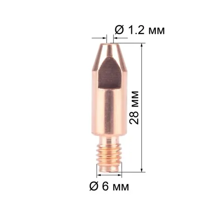 Наконечник FoxWeld M6х28х1.2 (AL) (141.0010/MD0009-62)