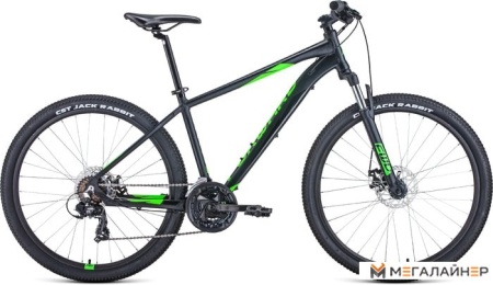 Велосипед Forward Apache 27.5 2.0 disc р.15 2021 (черный/зеленый)