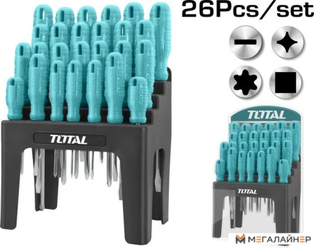Набор отверток Total THTDC252601 (26 предметов) купить в Минске с доставкой