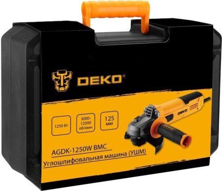 Угловая шлифмашина Deko AGDK-1250W 084-1078 купить в Минске с доставкой
