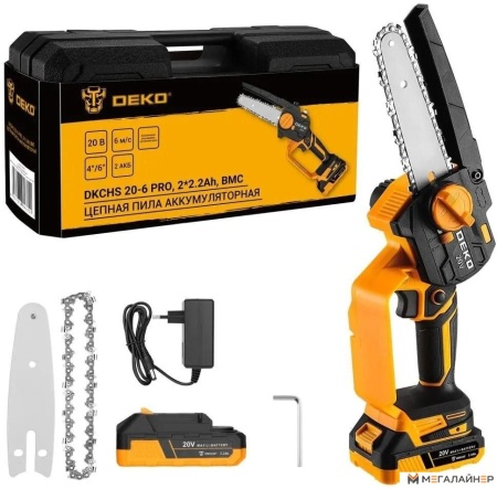 Аккумуляторная пила Deko DKCHS 20-6 Pro 083-2012 (с 2-мя АКБ, кейс) купить в Минске с доставкой