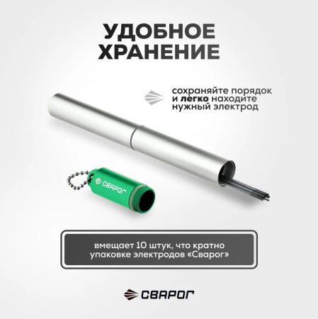 Пенал для электродов Сварог WP, зеленый