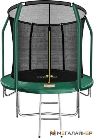 Батут Arland Премиум 8ft с внутренней сеткой и лестницей (темно-зеленый)