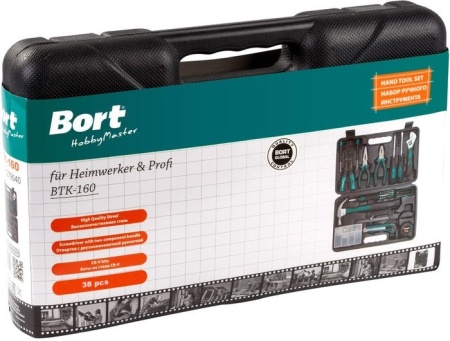 Универсальный набор инструментов Bort BTK-160 (38 предметов) купить в Минске с доставкой