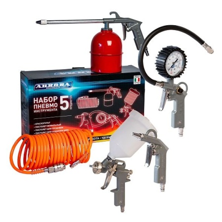 Набор пневмоинструмента 5 предметов Aurora KIT-5A 40469