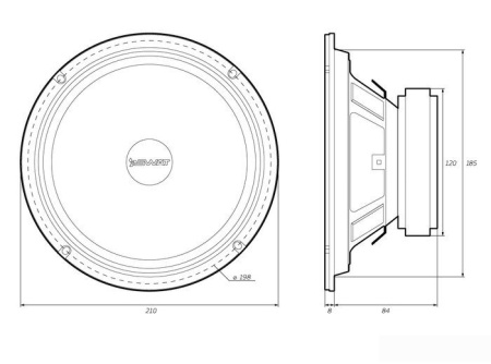 Среднечастотная АС Swat Sabotage SBT-80Pro