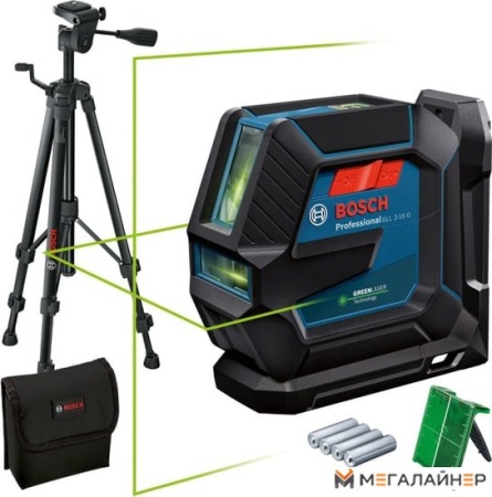 Купить Лазерный нивелир Bosch GLL 2-15 G Professional 0601063W01 (LB 10 + BT 150) в Минске с доставкой