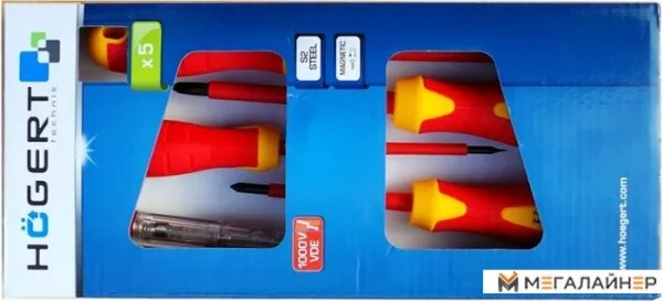Набор отверток Hogert Technik HT1S994 (5 предметов) купить в Минске с доставкой