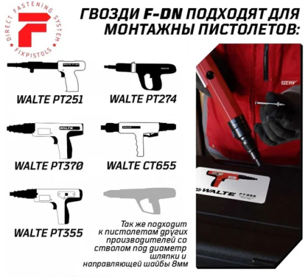 Гвоздь FixPistols F-DN57 (100шт/уп) купить в Минске с доставкой