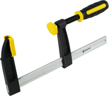 Струбцина Berger F-образная 80x300мм, зажим до 270кг BG1936 купить в Минске с доставкой