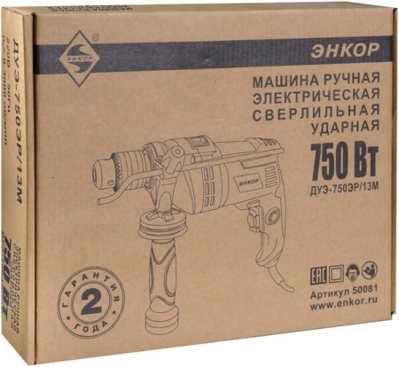 Ударная дрель Энкор ДУЭ-750ЭР/13М купить в Минске с доставкой
