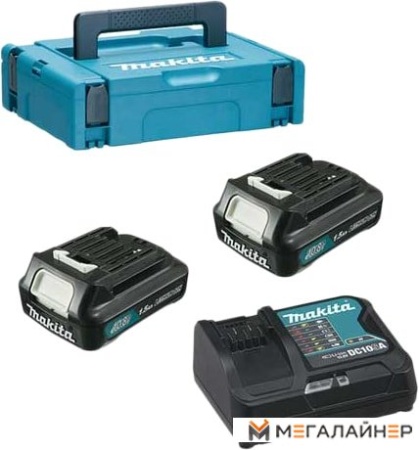 Аккумулятор с зарядным устройством Makita BL1016 + DC10SB (12В/1.5 Ah + 10.8-12В) купить в Минске с доставкой
