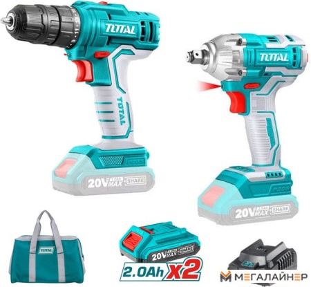 Total TCKLI2017 (шуруповерт, гайковерт, с 2-мя АКБ, сумка) купить в Минске с доставкой