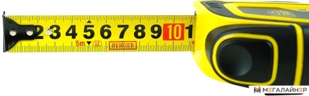 Рулетка Berger Ударопрочная с автостопом 0.025x5м BG1758 купить в Минске с доставкой