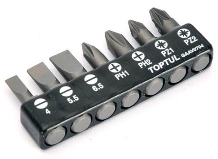 Набор бит Toptul GAAV0704 7 предметов купить в Минске с доставкой
