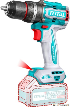 Ударная дрель-шуруповерт Total TIDLI20868 (с 2-мя АКБ, кейс) купить в Минске с доставкой