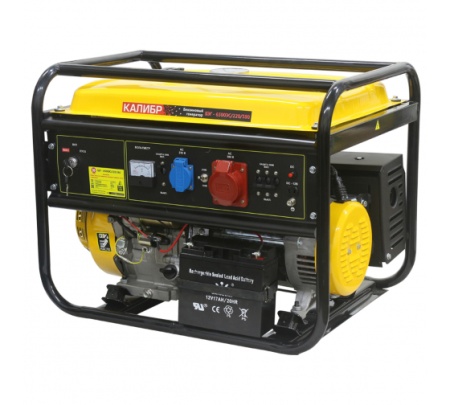 Купить Бензиновый генератор Калибр БЭГ-6500ЭС/220/380 в Минске с доставкой по РБ