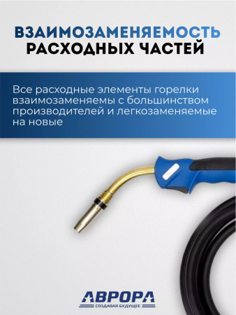 Горелка Aurora MIG 24 AIR COOL 250A (4м)