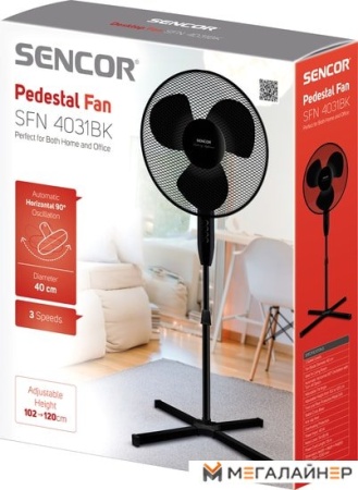 Вентилятор Sencor SFN 4031BK