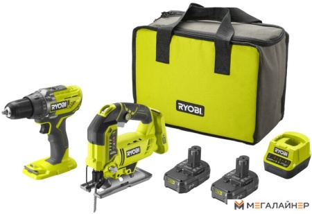 Ryobi R18DDJS-220S (шуруповерт, лобзик, сумка, 2 АКБ) купить в Минске с доставкой