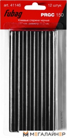 Клеевые стержни Fubag PRGC 150 (12 шт, черный) купить в Минске с доставкой