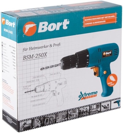 Дрель-шуруповерт Bort BSM-250X купить в Минске с доставкой